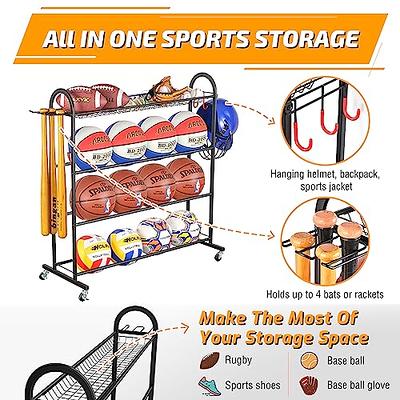 PLKOW Baseball Bat Rack, Baseball Equipment Storage Organizer for