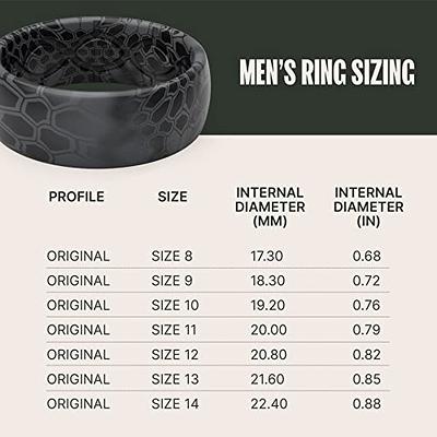 Silicone Ring for Men - Black - Lifetime Warranty! | Rinfit Camo Gray / Size 7