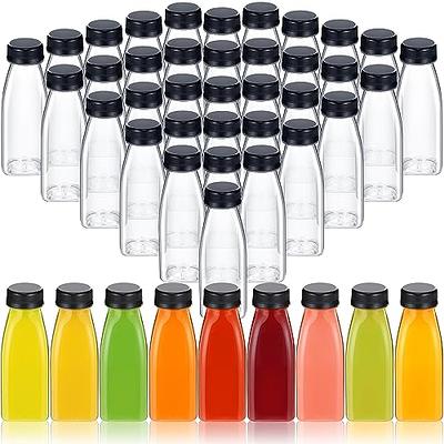 JoyJolt Reusable Glass 16 oz. Black Juice Bottles with Lids (Set of 8)  JG10307 - The Home Depot