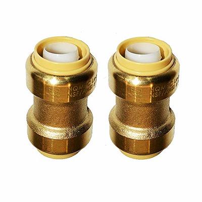 HQMPC Pex Fittings 3/4 inch Pex Fittings Copper Straight Coupling 3/4 Push  Fit PEX Fittings, Push-to-Connect Copper, CPVC No Pb Brass Plumbing Fittings  (2PCS, 3/4) - Yahoo Shopping