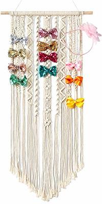 Mkono Macrame Bow Holder Hanging Hair Bow Organizer for Girls Hair Bows,Boho  Wall Hair Clips Headband Storage Hanger for Baby Toddler Girls Room, Ivory ( Clips and Other Props Not Included) - Yahoo