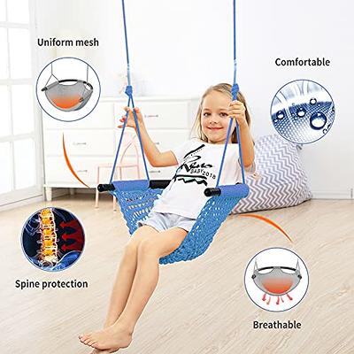 ROPECUBE Hand-Knitting Toddler Swing, Swing Seat for Kids with Adjustable  Ropes, Little tikes Swing Set, for Outdoor Indoor, Playground, Backyard  (Blue) - Yahoo Shopping