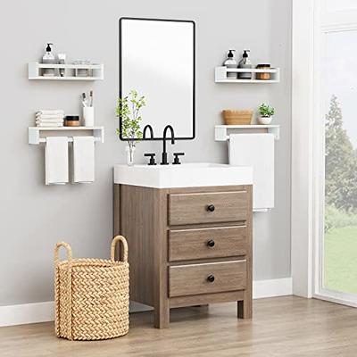 Mini White Floating Cabinet, Small Wall Mount Storage Cabinet Shelf 