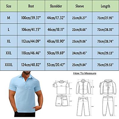 Men Lapel Neck T-shirt Blouse Button Down Tops Short Sleeve Summer Shirts  Casual Tee