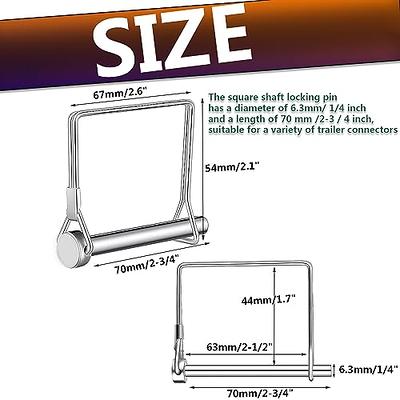 Trailer Lock Pins,Hincell 10pcs Square Pto Pin Shaft Locking Pin 1