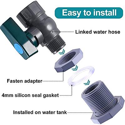 PVC Bulkhead Fitting Double Threaded Bulkhead Water Tank Connector for Rain  Barrels Aquariums Water Tanks Tubs Pools