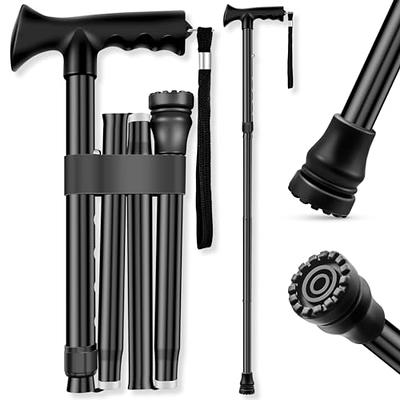 Heavy Duty Folding Cane Lightweight Adjustable with T Handle