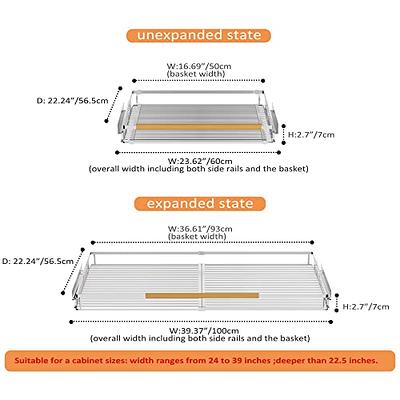 SANNO Pull Out Drawer Cabinet Organizer, Expandable Slide Out