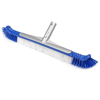 Pool Central 18.25 Blue Flexible Nylon Bristle Brush with Aluminum Handle