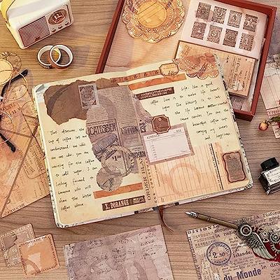 Vintage Scrapbooking Kit(202pcs), Garden Slow Time Series with  Journaling/Scrapbooking Supplies,Stationery,A6 Notebook,Aesthetic DIY Gift  for Teen