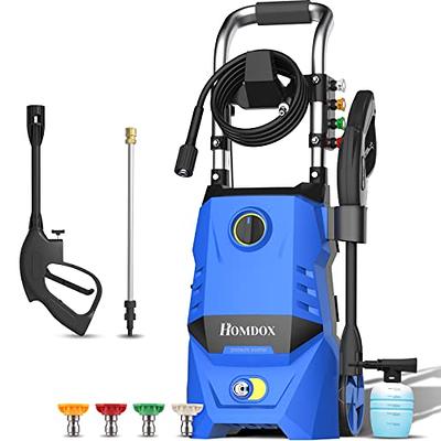  Power Washer, TEANDE Pressure Washer TE3500 1900PSI Electric  High Pressure Washer 3.1GPM Professional Car Washer Cleaner Machine with  Hose Reel,5 Nozzles for Patio Garden Yard Vehicle : Patio, Lawn 