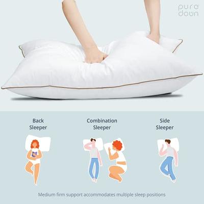 Peace Nest 2 Pack Cooling Pillows for Side and Back Sleepers, Size: Standard/Queen, White