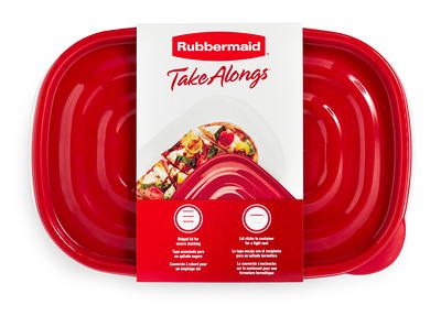 Rubbermaid TakeAlongs 4 Cup Rectangle Food Storage Containers, Set of 3,  Red - Yahoo Shopping