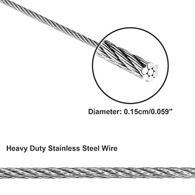 2Pcs Stainless Steel Wire With Loop, 2m Heavy Duty Hanging, Wire