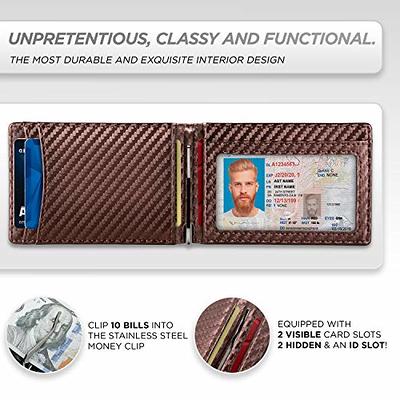 Suavell Slim Wallets for Men. RFID Money Clip Wallet, Slim Wallet, Thin  Front Pocket Credit Card Wallet, Minimalist Bifold (Bronze Pilot) - Yahoo  Shopping