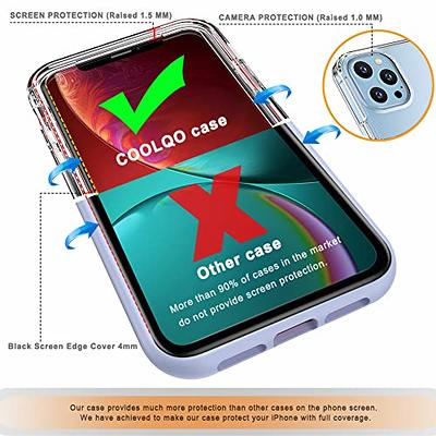 COOLQO Compatible for iPhone X/XS Case [10 FT Military Grade Drop  Protection][2 X Tempered Glass Screen Protector][Dual Layer] Heavy Duty  Shockproof