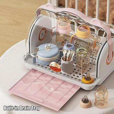 Baby Bottle Rack Dryer, Baby Bottle Rack, Baby Bottle Drying Rack with  Cover, Bottles Storage Box