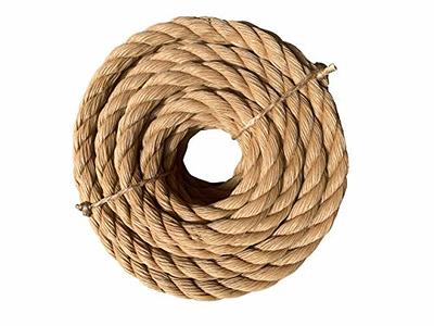 Manila Rope 3/4 Inch x 100 Feet, Twisted Manila Rope Thick Rope for  Landscaping, Crafts, Sporting,Marine, Projects and Tie-Downs