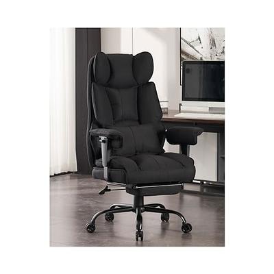 Ollega Big and Tall Office Chair 500lbs, Ergonomic Office Chair with  135°Adjustable Lumbar Support, Heavy Duty Mesh Office Chair Wide Seat,  Black