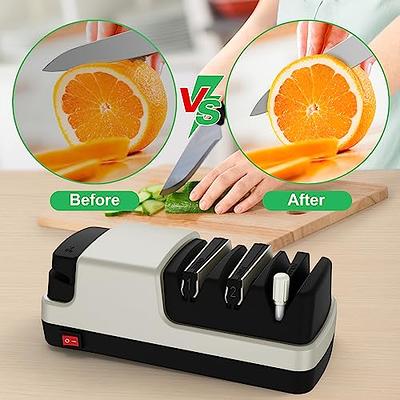 2pcs Electric Knife Sharpeners (Grey&Silver)- 4 in 1 Multi-Function Electric  Knife Sharpener - Yahoo Shopping