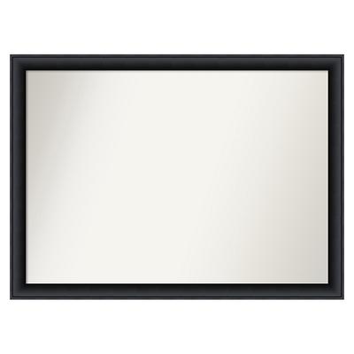 Amanti Art Nero Black Frame 41.5-in W x 30.5-in H Black Framed Vanity  Mirror