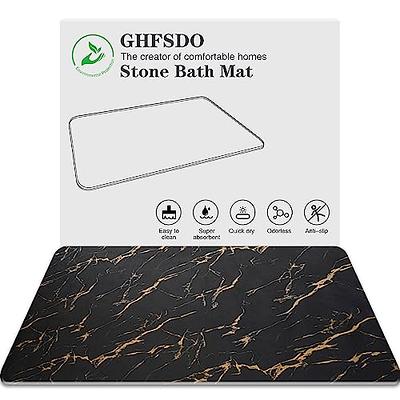 TENLLEY Stone Bath Mat, Natural Diatomaceous Earth Shower Mat, Non-Slip  Stone Bath Mats for Bathroom, Ultra-Absorbent, Quick-Drying, Easy to