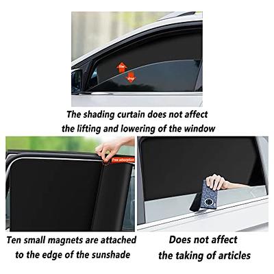  EcoNour Car Window Shades for Side Windows (4 Pack), Front and  Rear Magnetic Sun Shade for Car Window, Baby Magnetic Window Curtain Keeps  Your Car Cooler