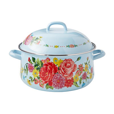 The Pioneer Woman Vintage Floral Enameled Cast Iron 3-Quart Dutch