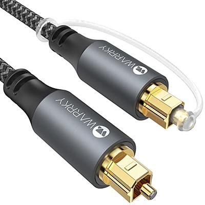 Warrky Optical Audio Cable, 6ft Optical Cable for Soundbar [Braided, Slim  Metal Case] Digital Audio Fiber Optic Cable Toslink, Compatible with Sound  Bar, TV, Samsung, Vizio, LG, Bose, Sony, Sonos - Yahoo