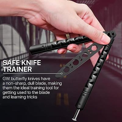 Hand Exercise Knife Foldable Butterfly Knife Portable CSGO Trainer