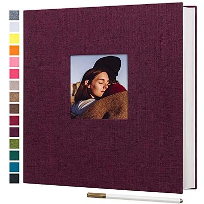 potricher Large Photo Album Self Adhesive 3x5 4x6 5x7 8x10 10x12 Pictures  Linen Cover 40 Blank Pages Magnetic DIY Scrapbook Album with A Metallic Pen  (Purple, 13.2x12.8 inch 40 Pages) - Yahoo Shopping