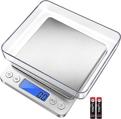 HNZYFUTA Digital Food Gram Scale Mini Pocket Scale for Food Ounces and  Grams,Baking,Cooking,Kitchen and Small Items,Tare Function,2Trays,LCD  Display (Batteries Included) Pink - Yahoo Shopping