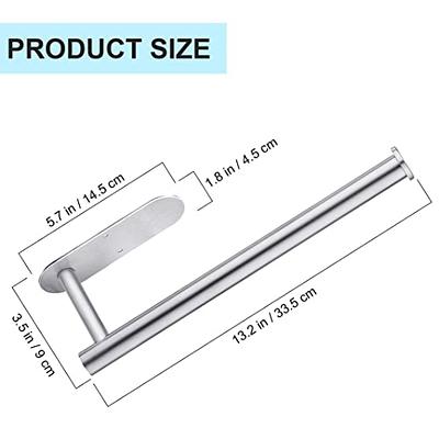 CUXIXA Paper Towel Holder Under Cabinet 2 Pack,Stainless Steel Paper Towel  Holder Wall Mount for Kitchen, Bathroom, RV, Paper Towel Rack with Self  Adhesive and Screws (Silver) - Yahoo Shopping