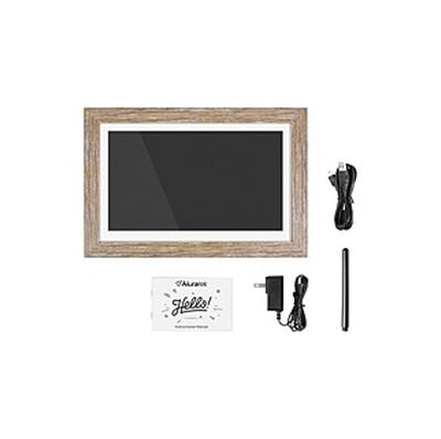 Aluratek 13.3 WiFi Touchscreen Distressed Wood Digital Photo