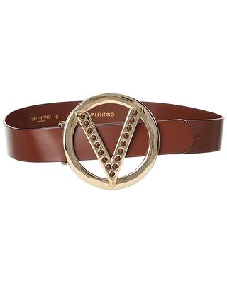 Valentino by Mario Valentino Giusy Leather Belt - Black - Medium