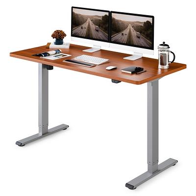 FlexiSpot Home Office Electric Height Adjustable Desk 40 x 24 Width  Desktop Computer Desk Ergonomic 2-Button Controller Standing Desk Computer  Table (Black Frame + Mahogany Top) 