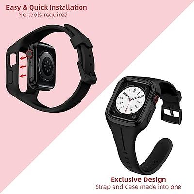 amBand Compatible for Apple Watch Band 45mm 44mm 42mm with Bumper Case  Rugged Men Bands for Apple Watch SE and iWatch Series 7 6 5 4 3 2 1 Sport  Military Protective