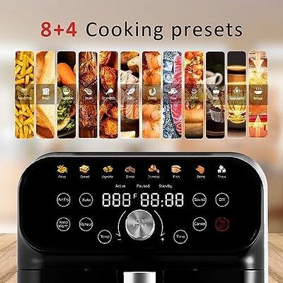 8-in-1 8 qt Digital Air Fryer Oven 2-Baskets