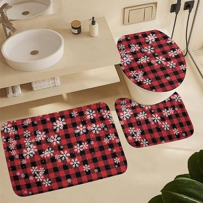 Easter Bunny Floral Cute Bathroom Rugs Sets 3 Piece Spring Watercolor Bath  Mats Non Slip Washable