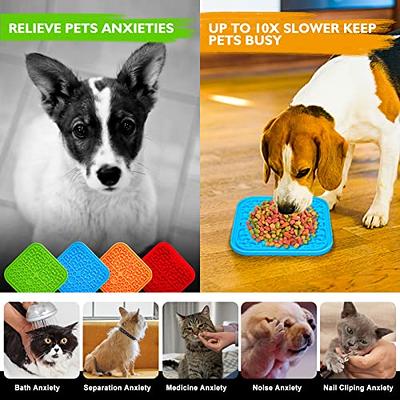 Dog Licking Mat for Anxiety Peanut Butter Slow Feeder Dog Bowls Dog Licking  Pad with Strong Suction to Wall for Pet Bathing,Grooming,and Dog Training