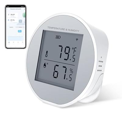 Habor Indoor Digital Thermometer Hygrometer with Temperature and Humidity Monitor Mini Thermohygrometer for Home Office, White