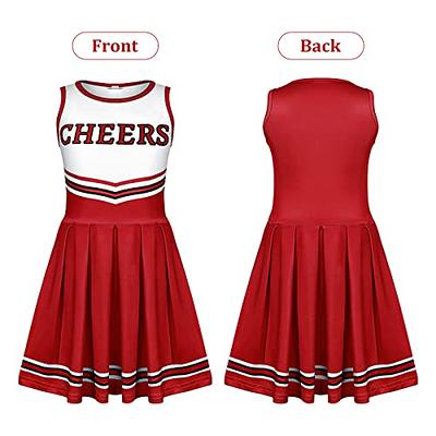 Girls Cheerleader Costume High School Cheerleading Uniforms Party Fancy  Dress