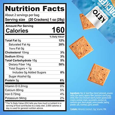 Keto low carb crackers (Sea Salt) Keto friendly zero carb no sugar added  gluten free (3 Packs) almond flour crackers absolutely gluten free healthy  snacks for adults and kids paleo friendly 