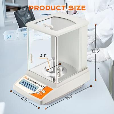 US SOLID 0.001 g Precision Balance – Digital Analytical Lab Scale –  Electronic High Precision 1 mg Accuracy Balance with 2 LCD Screens (110g,  1mg)