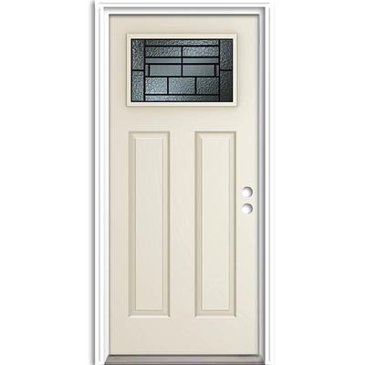 Therma-Tru Benchmark Doors Shaker 36-in x 80-in Fiberglass Craftsman  Right-Hand Inswing Ready To Paint Prehung Single Front Door with Brickmould