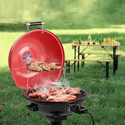 Electric Smokeless Indoor Grill, 1600W Fast Heat Up BBQ Grill, Nonstick Cooking Surface, 5 Levels Adjustable Temperature, Dishwasher Safe Removable