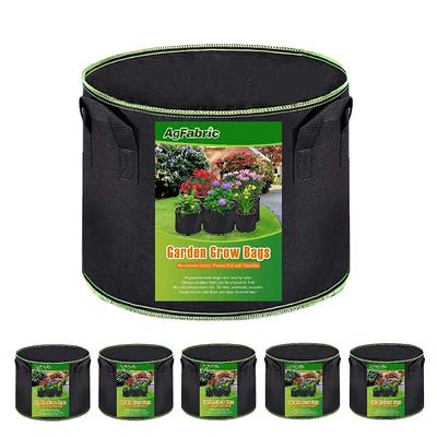 Sunnydaze 5-Pack Garden Grow Bags with Handles - Non-Woven Fabric