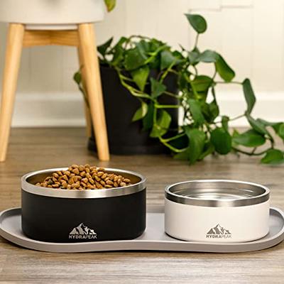 Black Dog Bowl 64 OZ Stainless Steel Insulated Dogs Water Bowls for Large  Medium Sized Dogs Big Pets Outdoor Non-Slip Weighted Food Bowls Gifts for