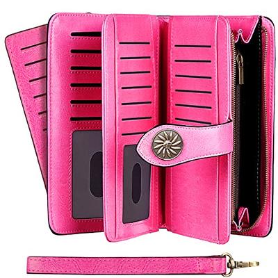 Travelambo Womens Large Capacity RFID Blocking Wristlet Wallet