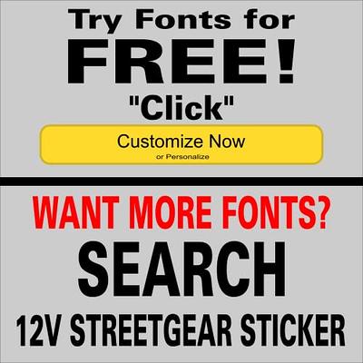 Design your own custom vinyl sticker decal for Cars, Bumper Stickers,  Windshields & Signs. Personalize any